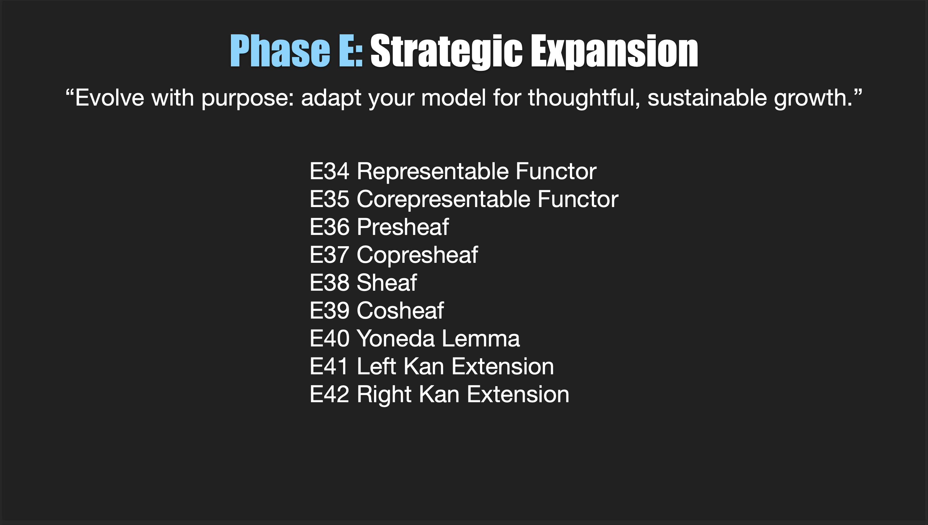 Phase E