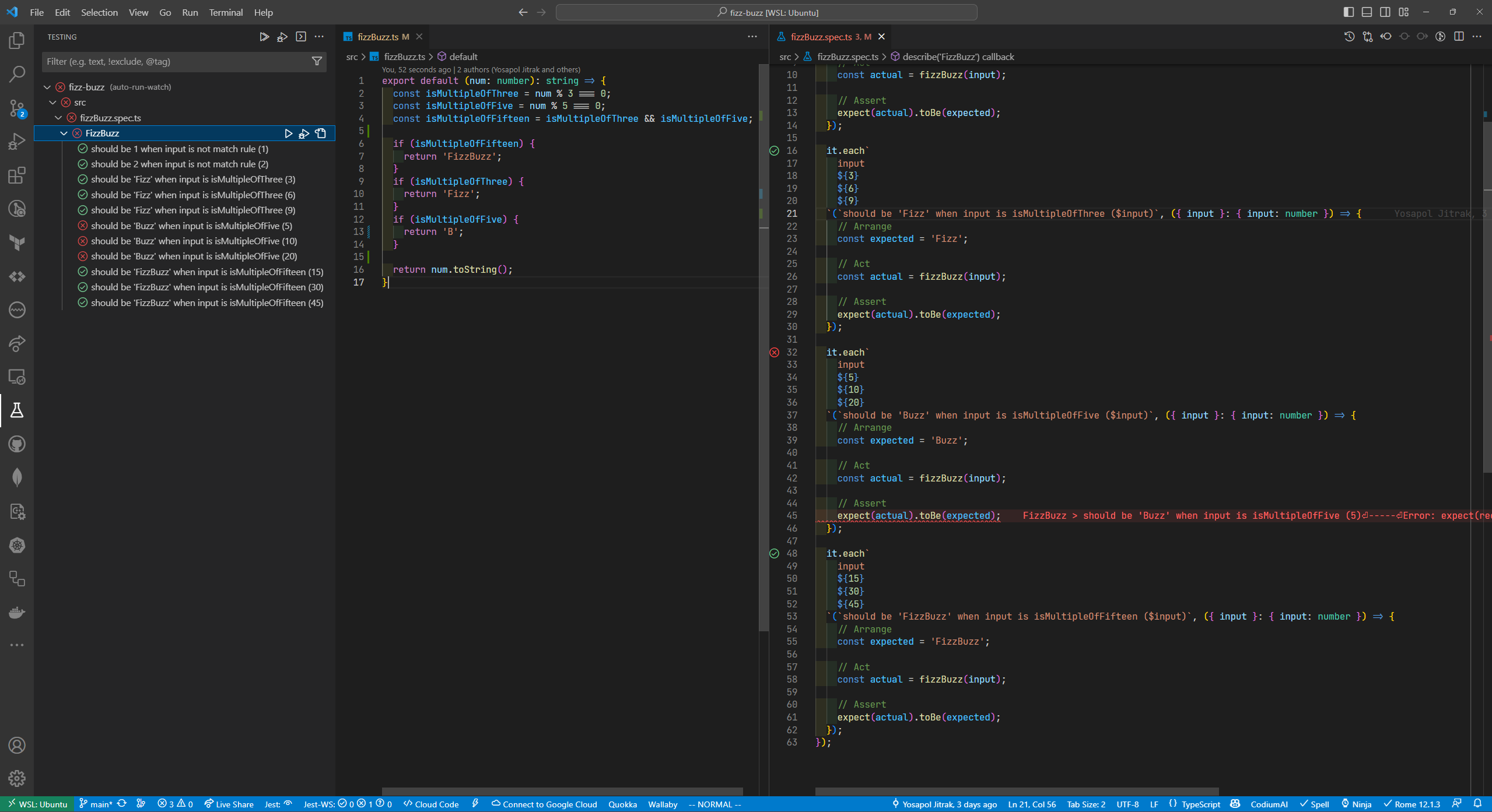 Jest extension