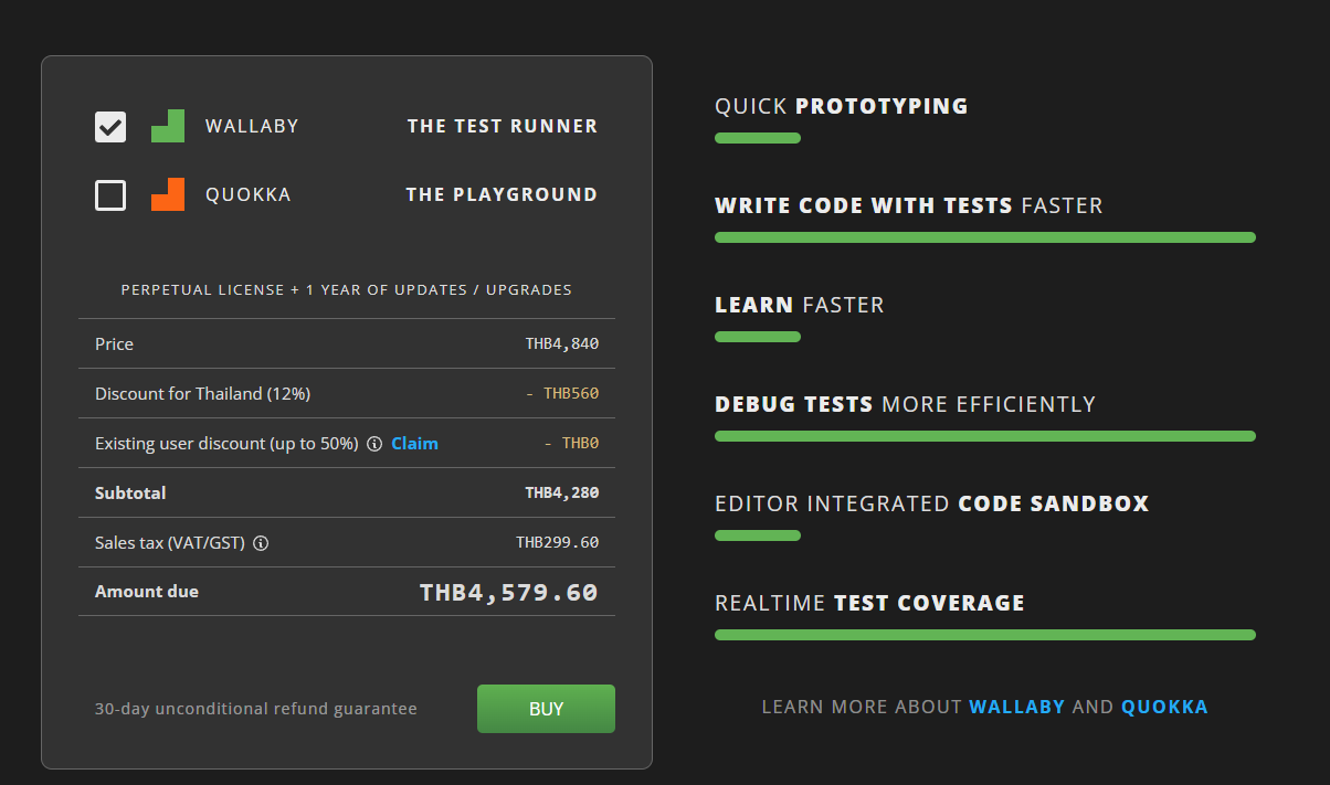 Wallaby.js Purchase