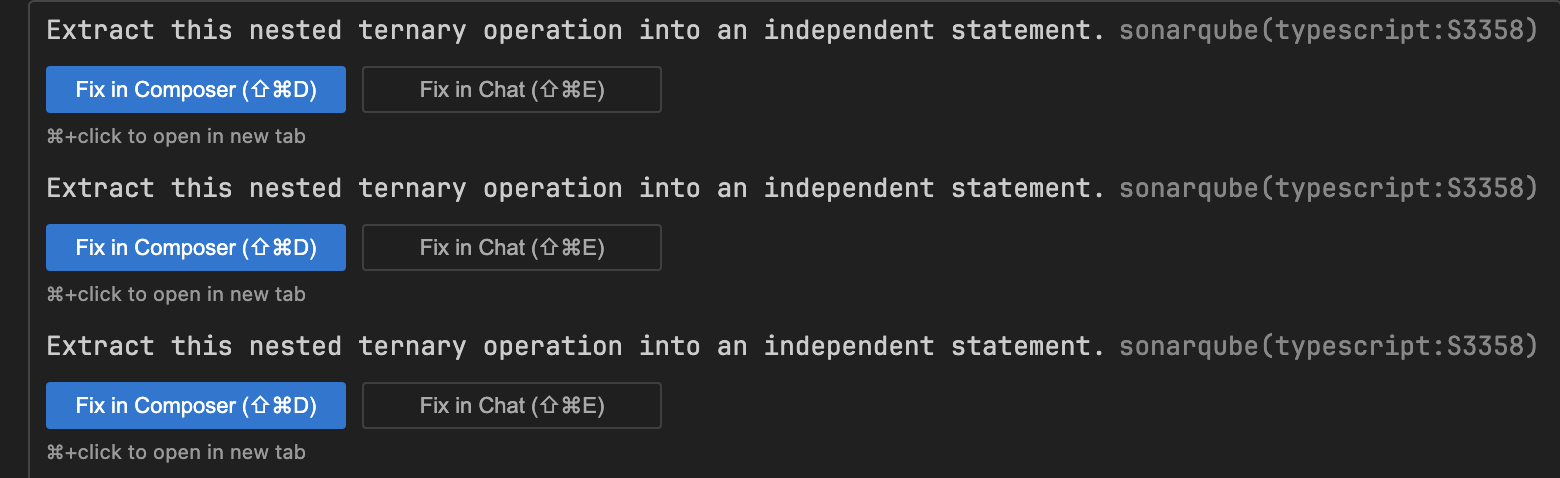 SonarQube warning
