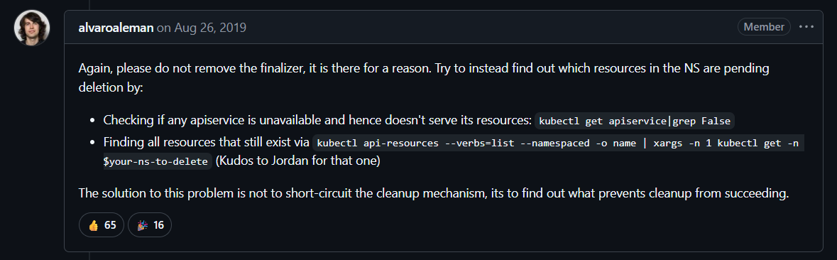 Please do not remove the finalizer