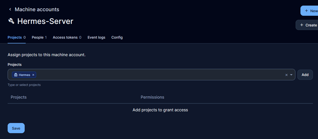 เลือก Project Hermes แล้วกด Add